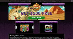 Desktop Screenshot of mummysgoldcasino.com